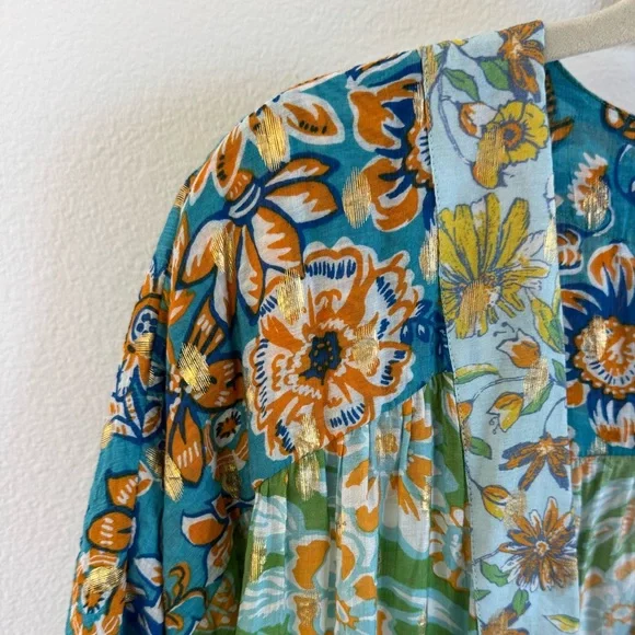 Gorgeous Anthro kimono style full length duster. One size fits all. - Picture 3 of 9